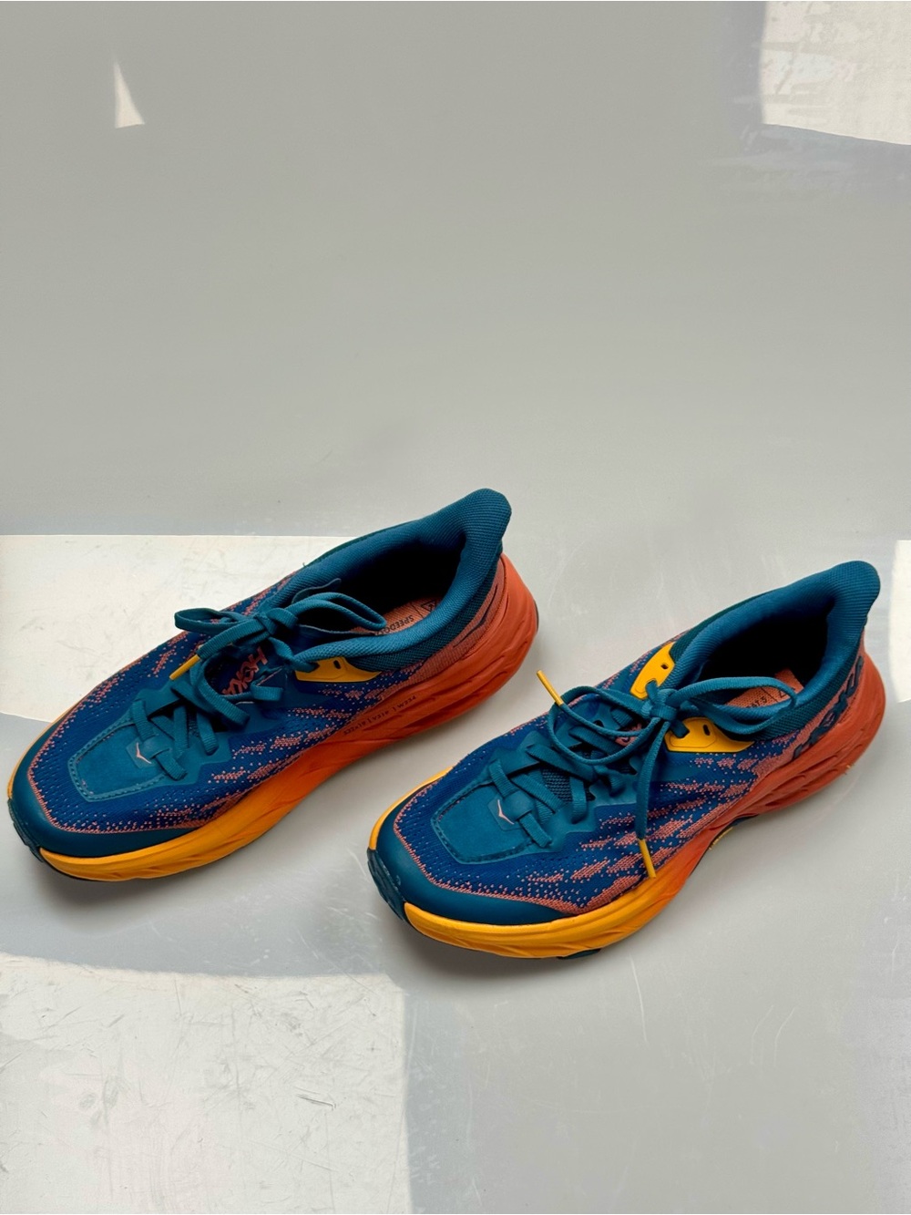 HOKA Speedgoat 5 Womens 6.5 Deep Lake Ceramic Vibram Trail Running Shoes